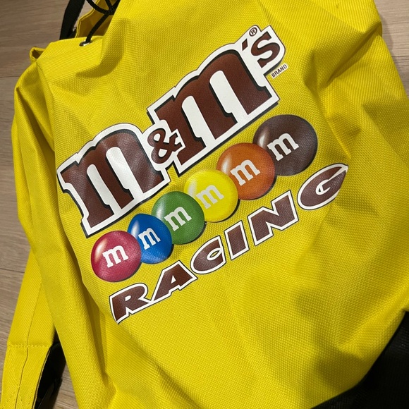 M&M's Racing Yellow Drawstring Backpack - Picture 6 of 6